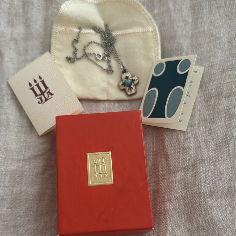 James Avery Silver and Blue Necklace with Elegant Design